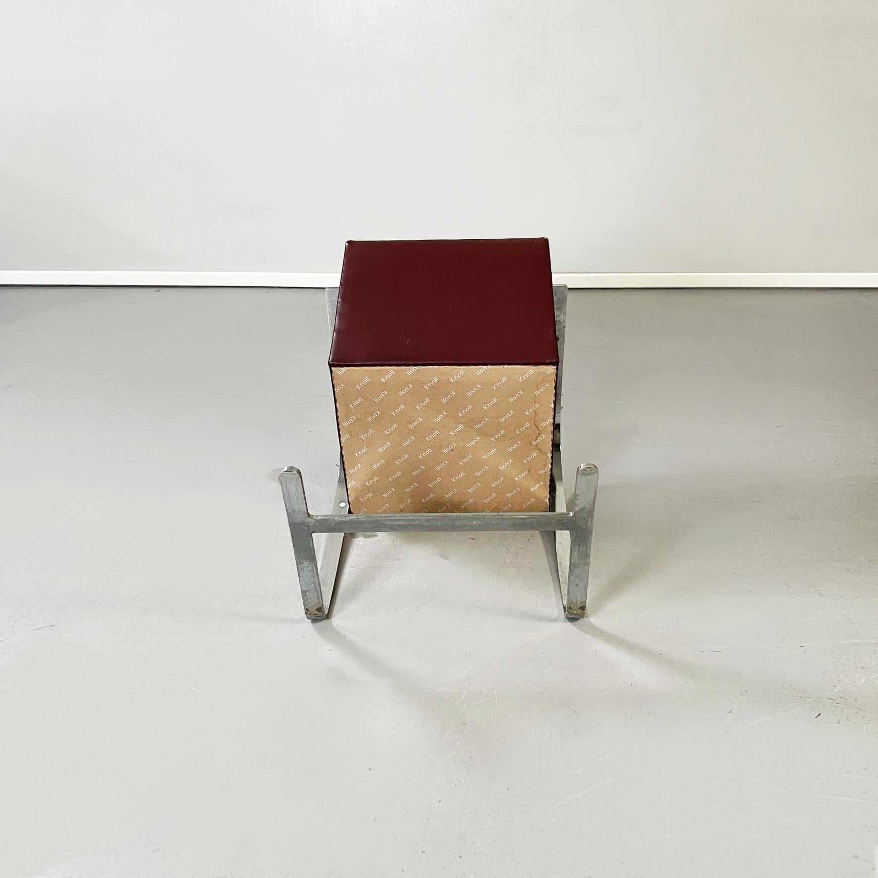 Sedia America Midcentury Brno 255 in pelle marrone di Mies Van Der Rohe Knoll, anni '70 12