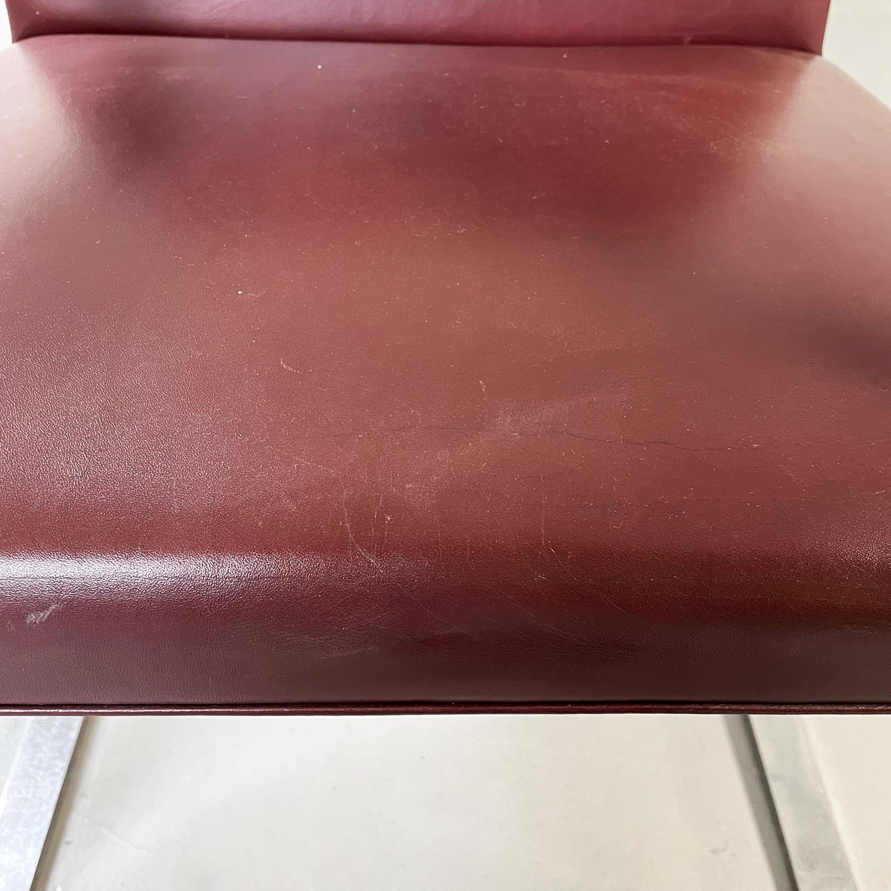 Sedia America Midcentury Brno 255 in pelle marrone di Mies Van Der Rohe Knoll, anni '70 2