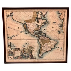 Amérique Septentrionalis de Carroli Allard (1648-1709) gravure sur plaque de cuivre