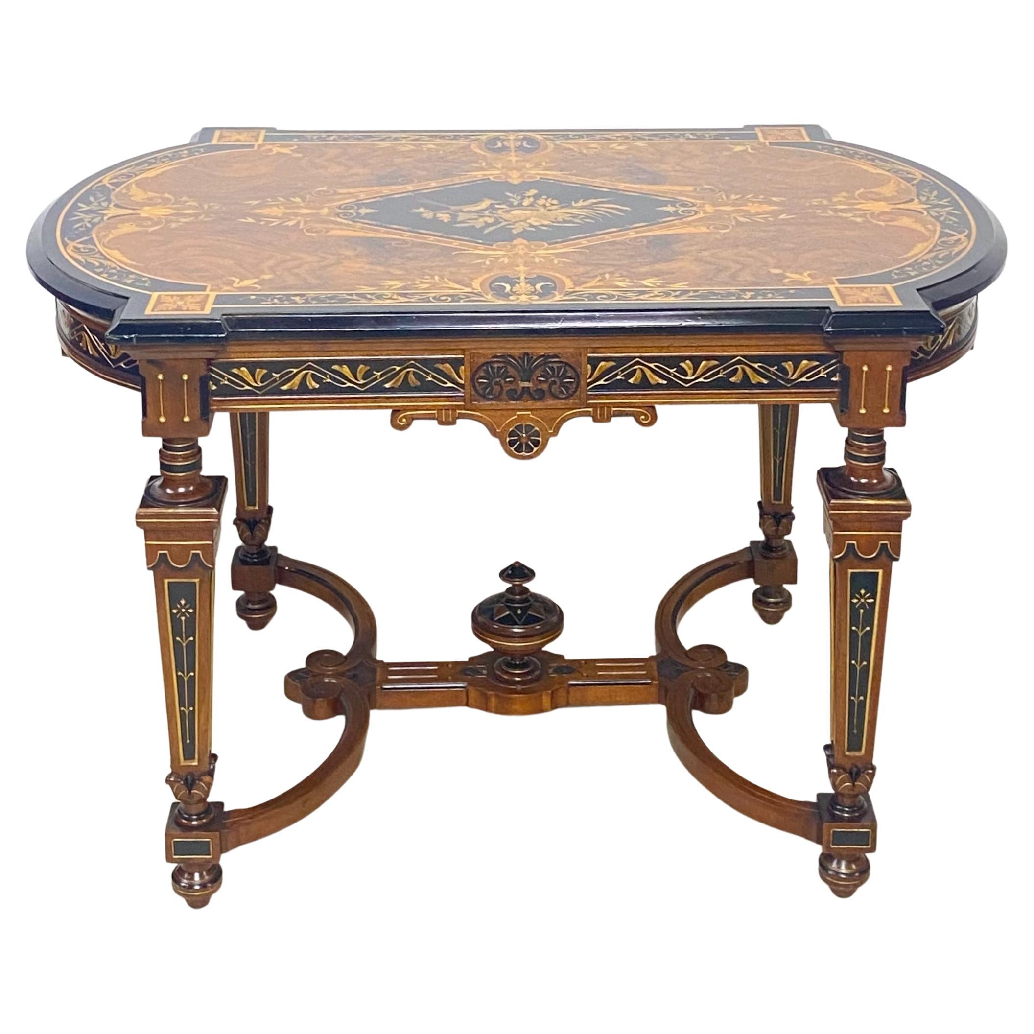 American Victorian Herter Bros. Style Center Table, Late 19th Century