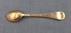 American 10k Gold Salt Spoon, c.1890-1910