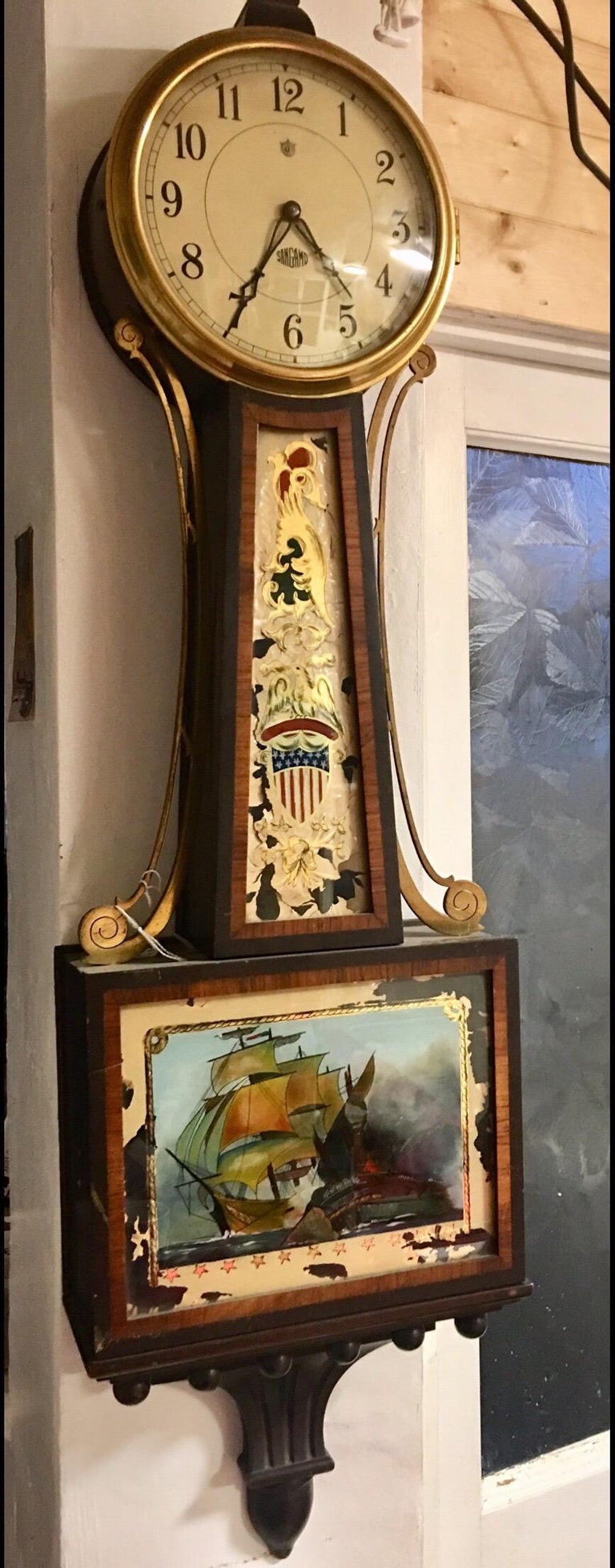 American 110Volts Electric Banjo Clock For Sale at 1stDibs