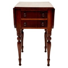 American 1800’s Federal Style Two Drawer Drop-leaf Side Table