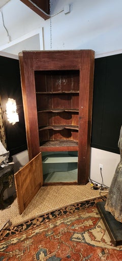 Antique Pine Corner Cupboard, Rhode Island, Circa 1740-1760