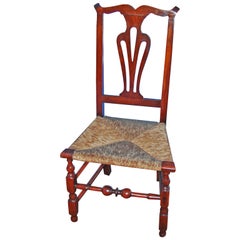 American 18th Century Queen Anne - Chippendale Transitional Maple Side Chair
