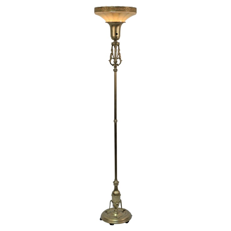 American 1920s Art Deco Torchiere Floor Lamp at 1stDibs