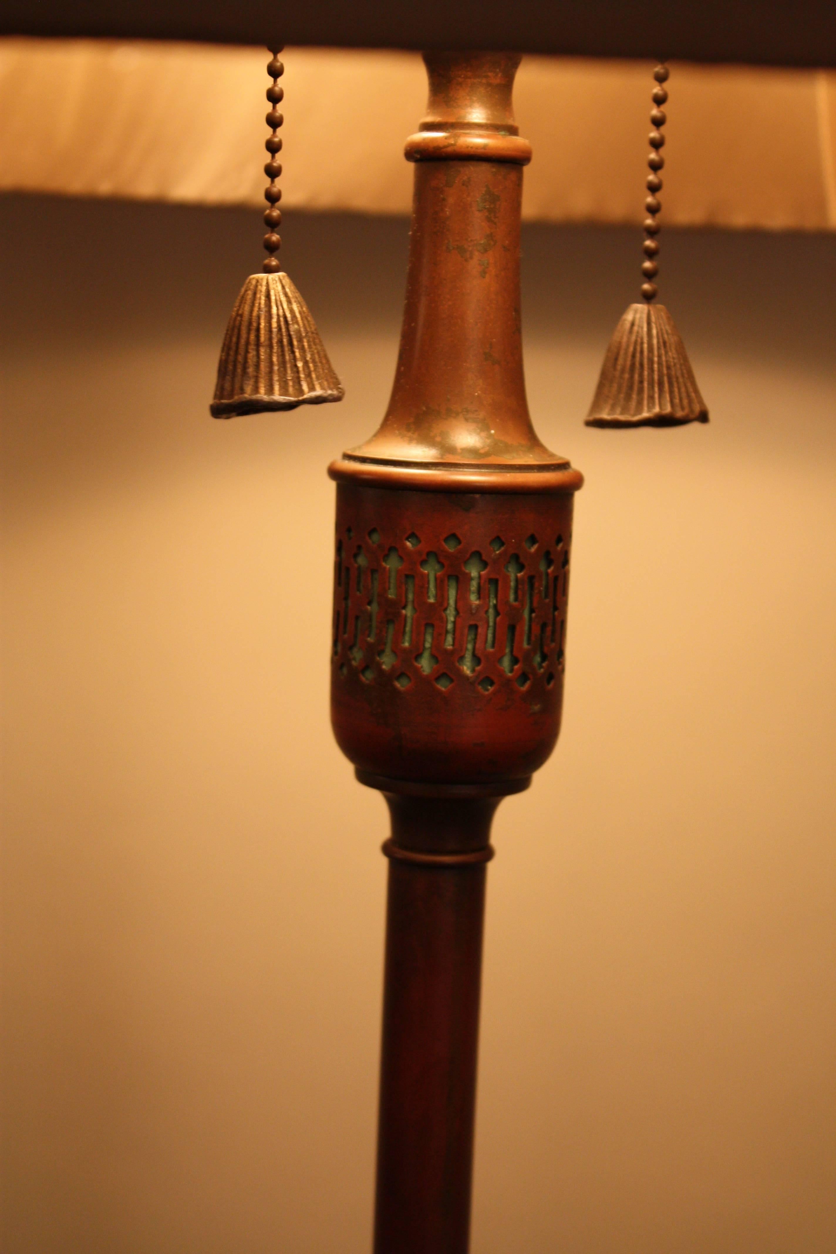 Early 20th Century American 1920s Bronze Floor Lamp