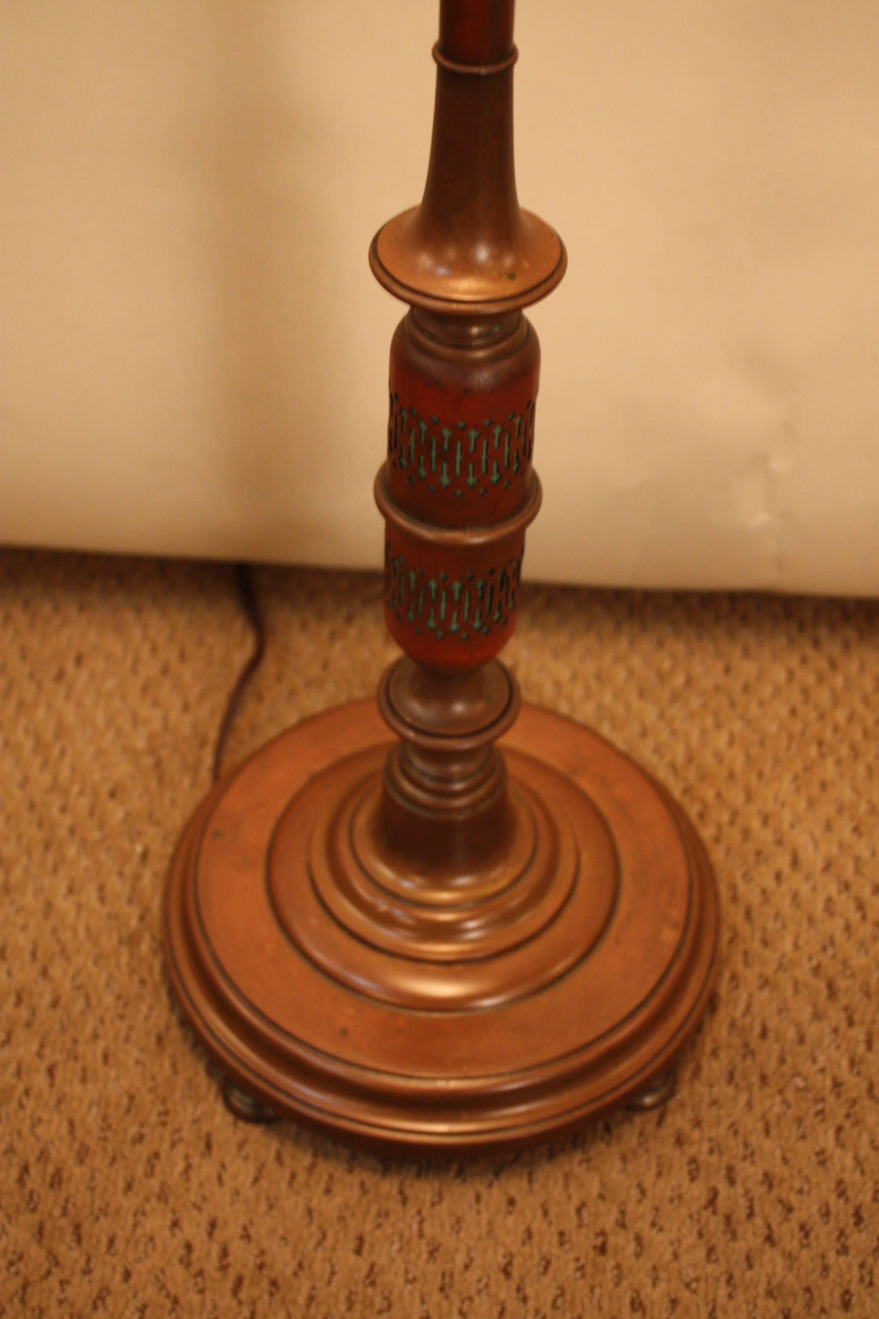 American 1920s Bronze Floor Lamp 1