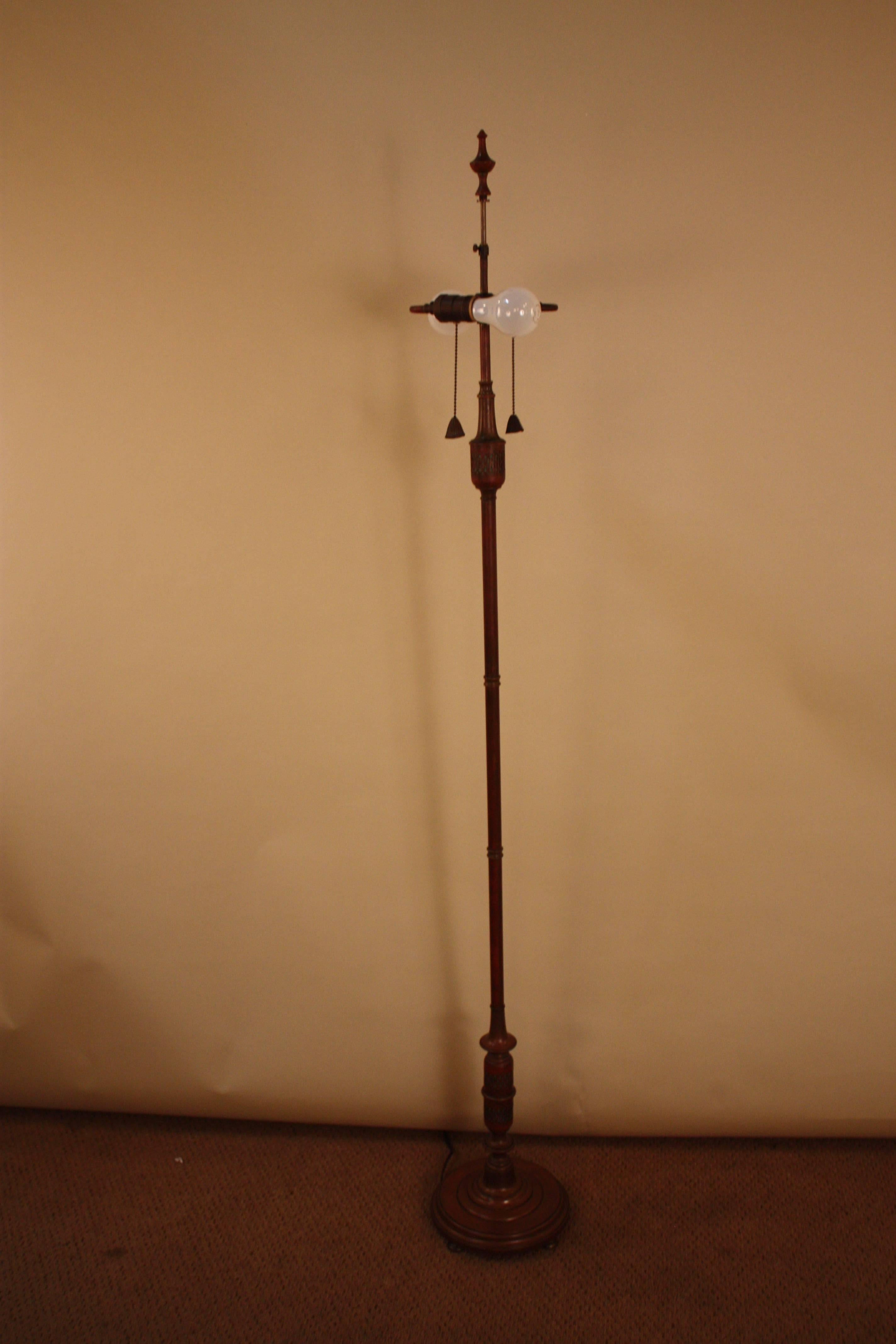 American 1920s Bronze Floor Lamp 2