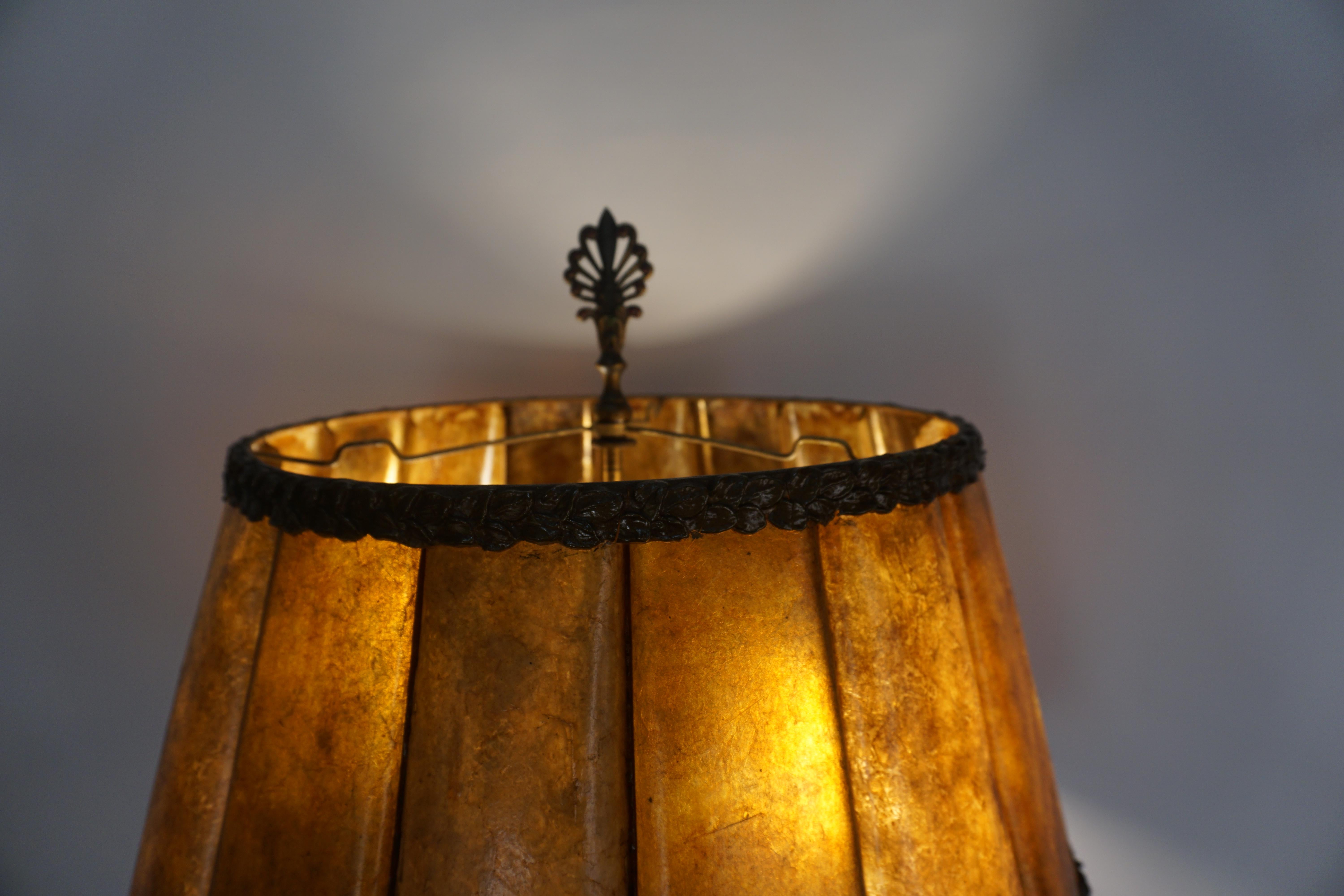 American 1920s Floor Lamp with Original Mica Shade 2