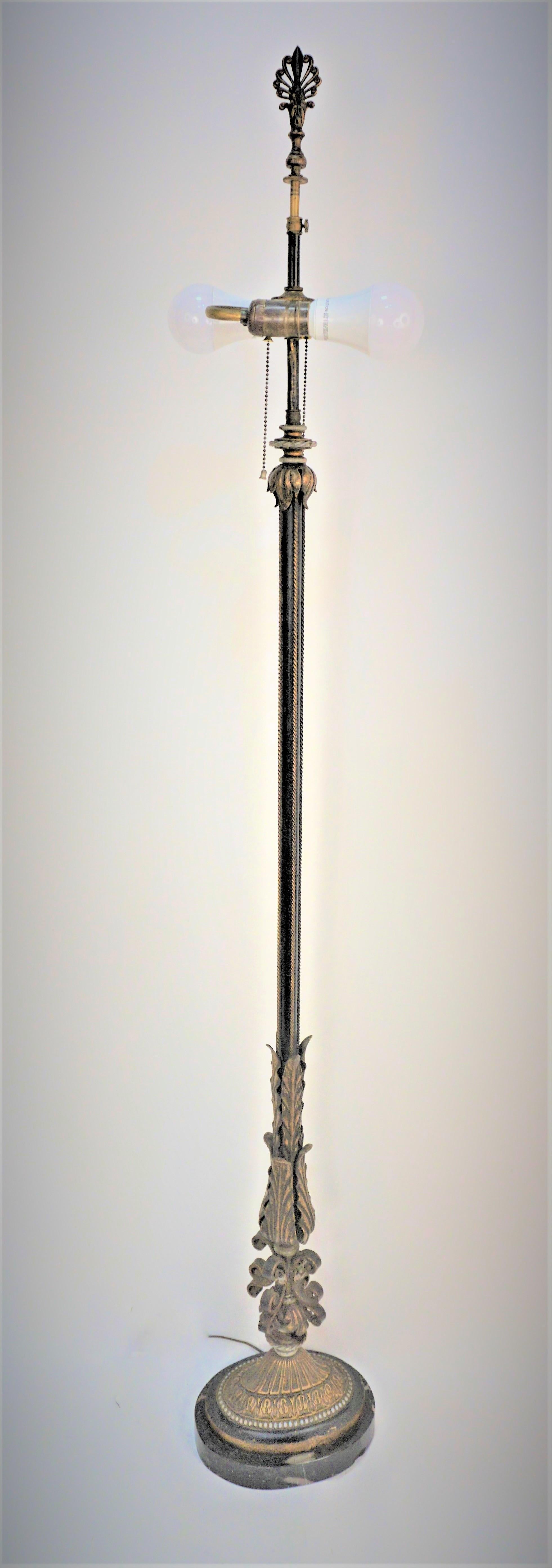 American 1920s Floor Lamp with Original Mica Shade 5