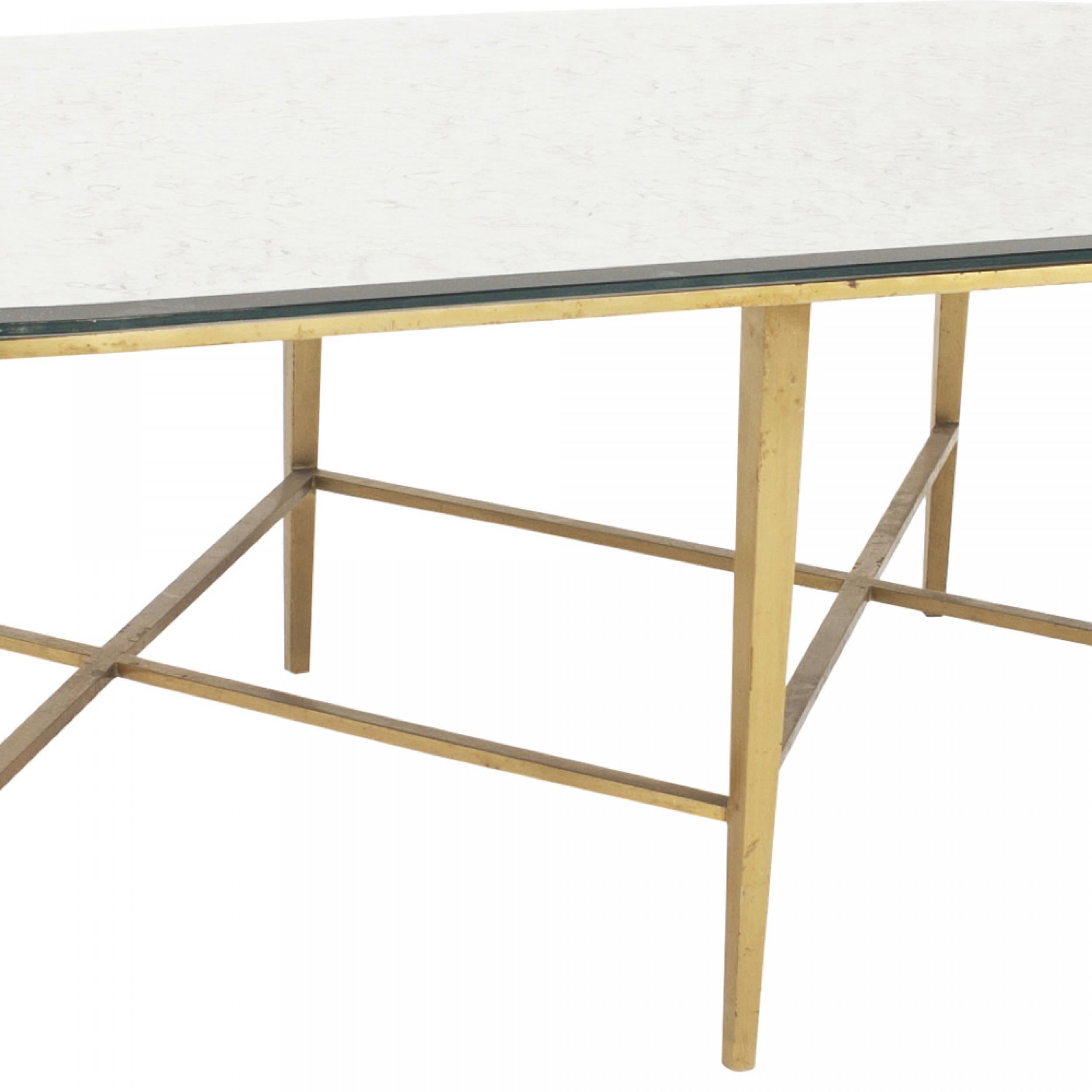 American 1940s Bronze and Mirrored Coffee Table In Good Condition In Queens, NY
