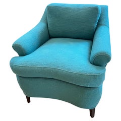 Used American 1950s Armchair with New Upholstery