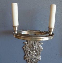 American 1970s Two-Light Wall Sconce With Fabric Shade