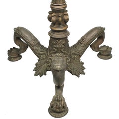 Pompeiian Style 19th-20th Century Bronze Tripod Torchere, Attr. E.F. Caldwell