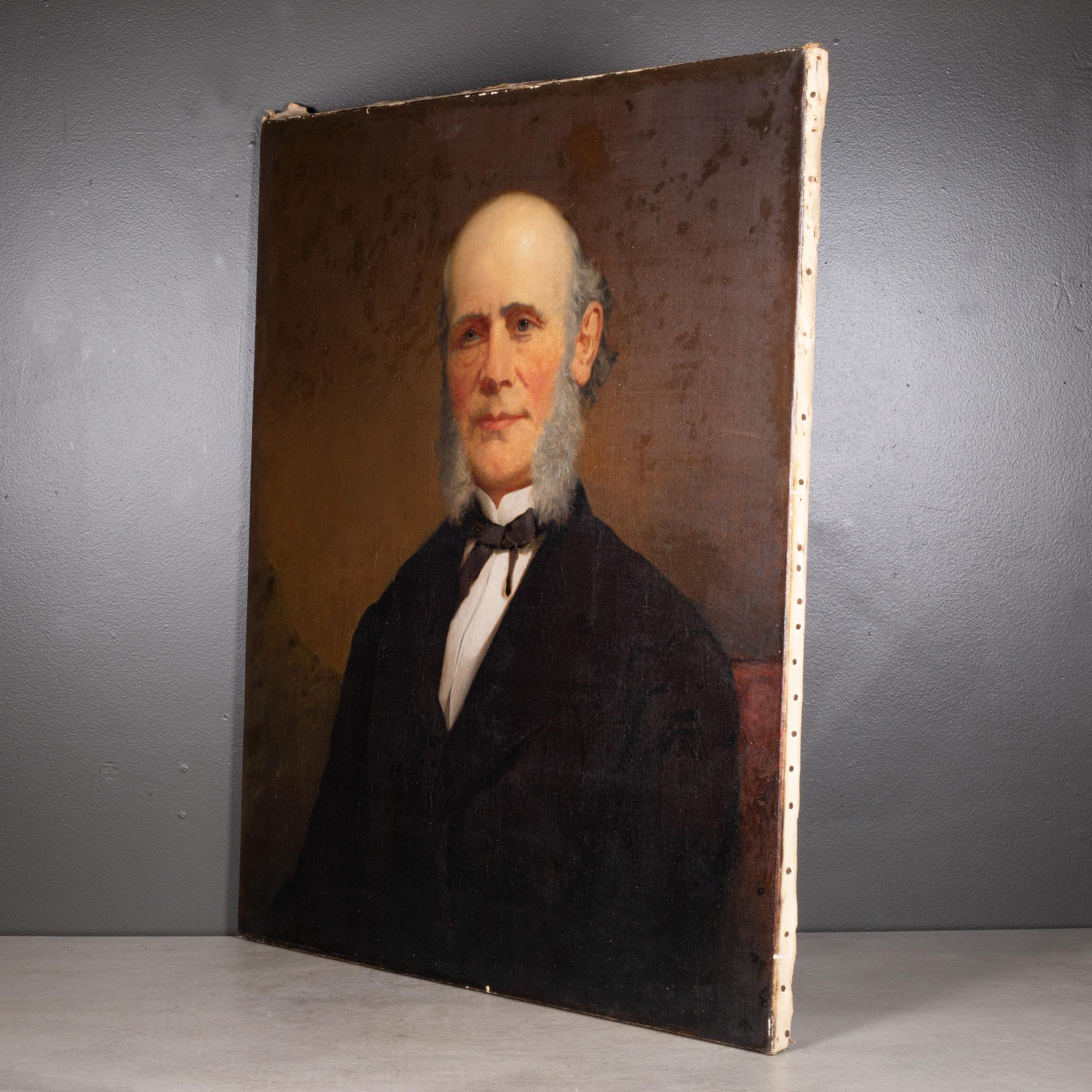 Oiled American 19th c. Oil Portrait of a Gentleman, c.1800s For Sale