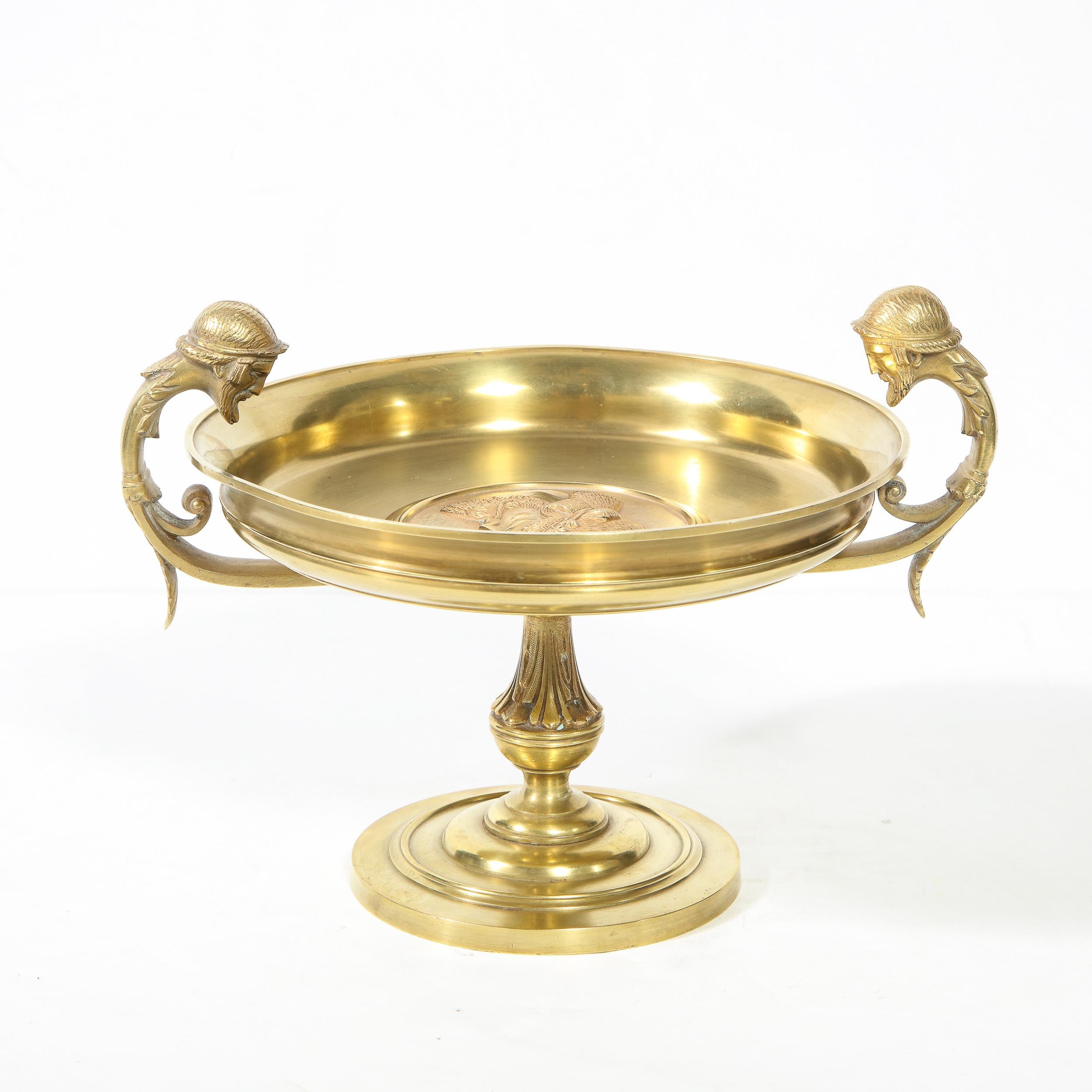 American 19th Century Brass Victorian Age Neoclassical Figurative Tazza 7