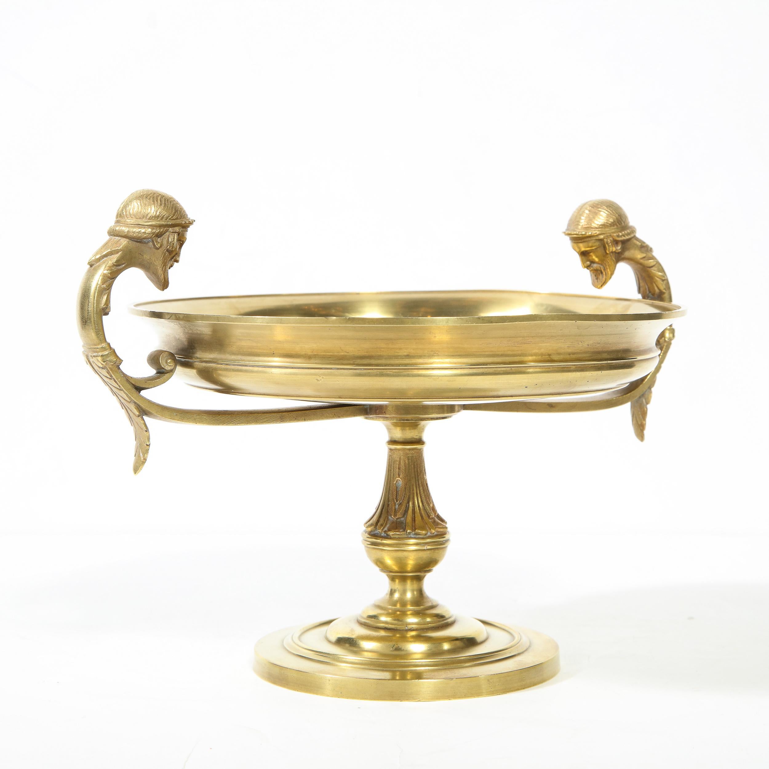 American 19th Century Brass Victorian Age Neoclassical Figurative Tazza 3
