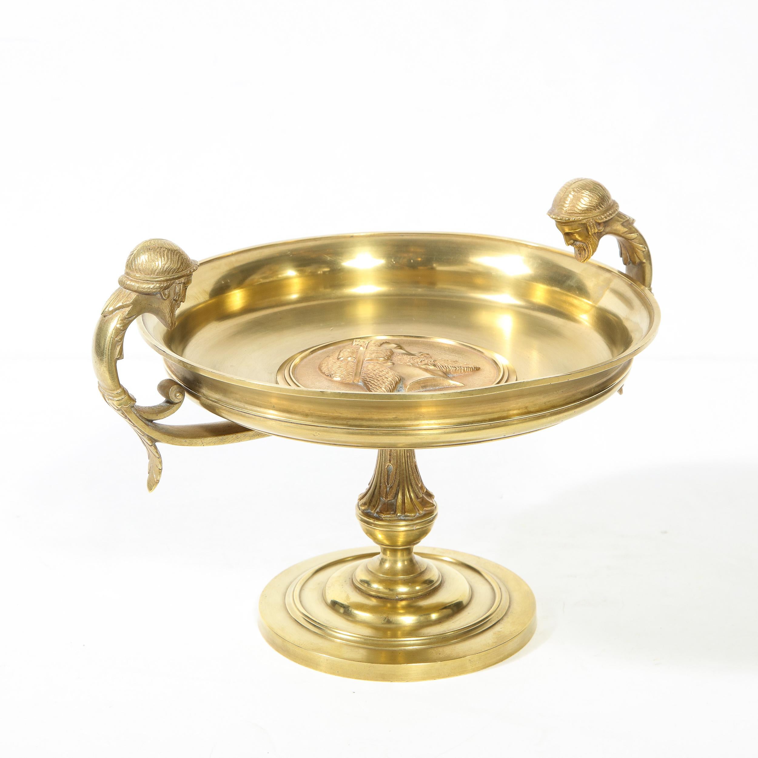 American 19th Century Brass Victorian Age Neoclassical Figurative Tazza 4