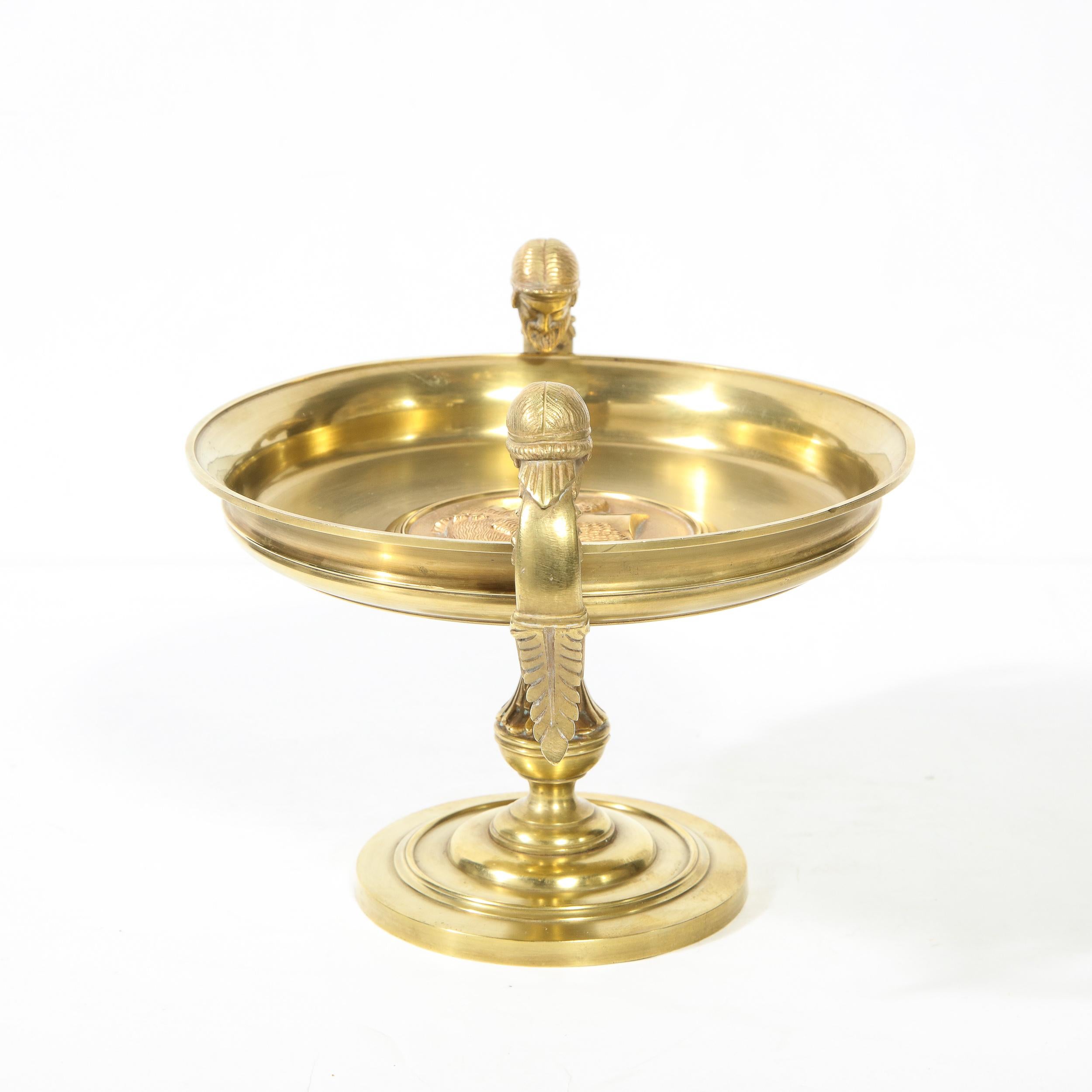 American 19th Century Brass Victorian Age Neoclassical Figurative Tazza 5
