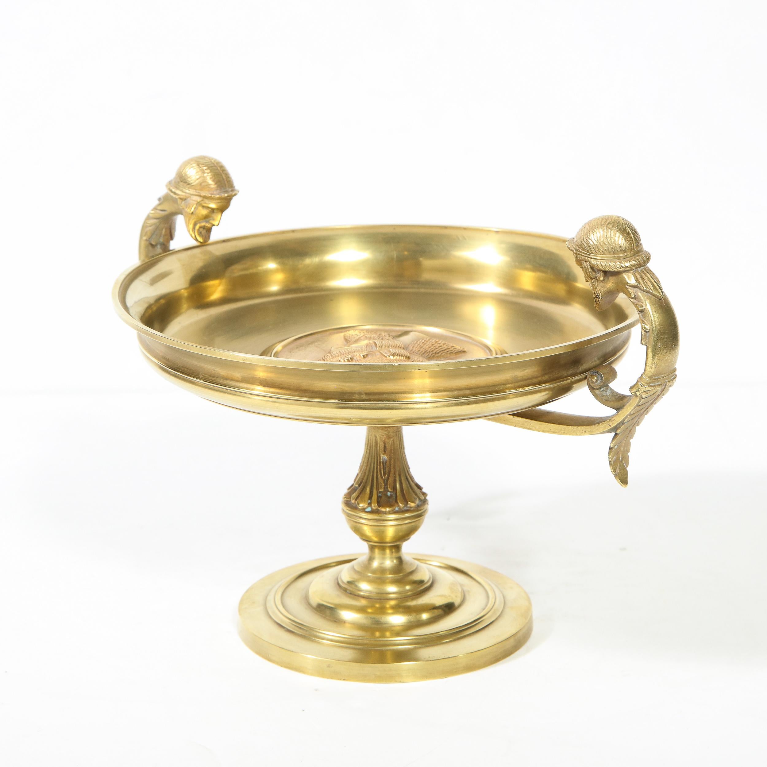 American 19th Century Brass Victorian Age Neoclassical Figurative Tazza 6