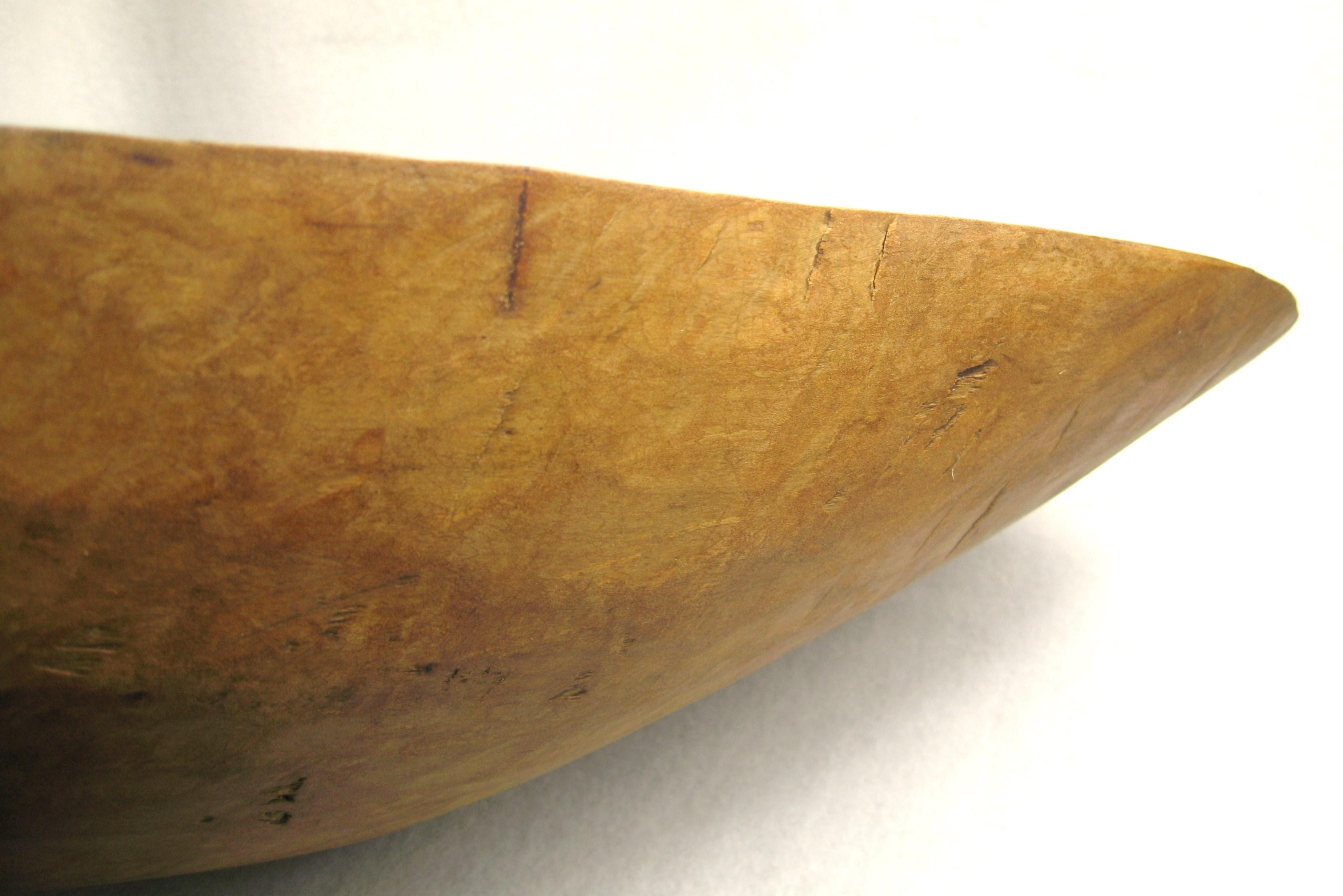 Wood American 19th Century Cherry Bowl Hand Carved For Sale