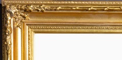 American 19th Century Coved Picture Frame. Original Gold Gilding