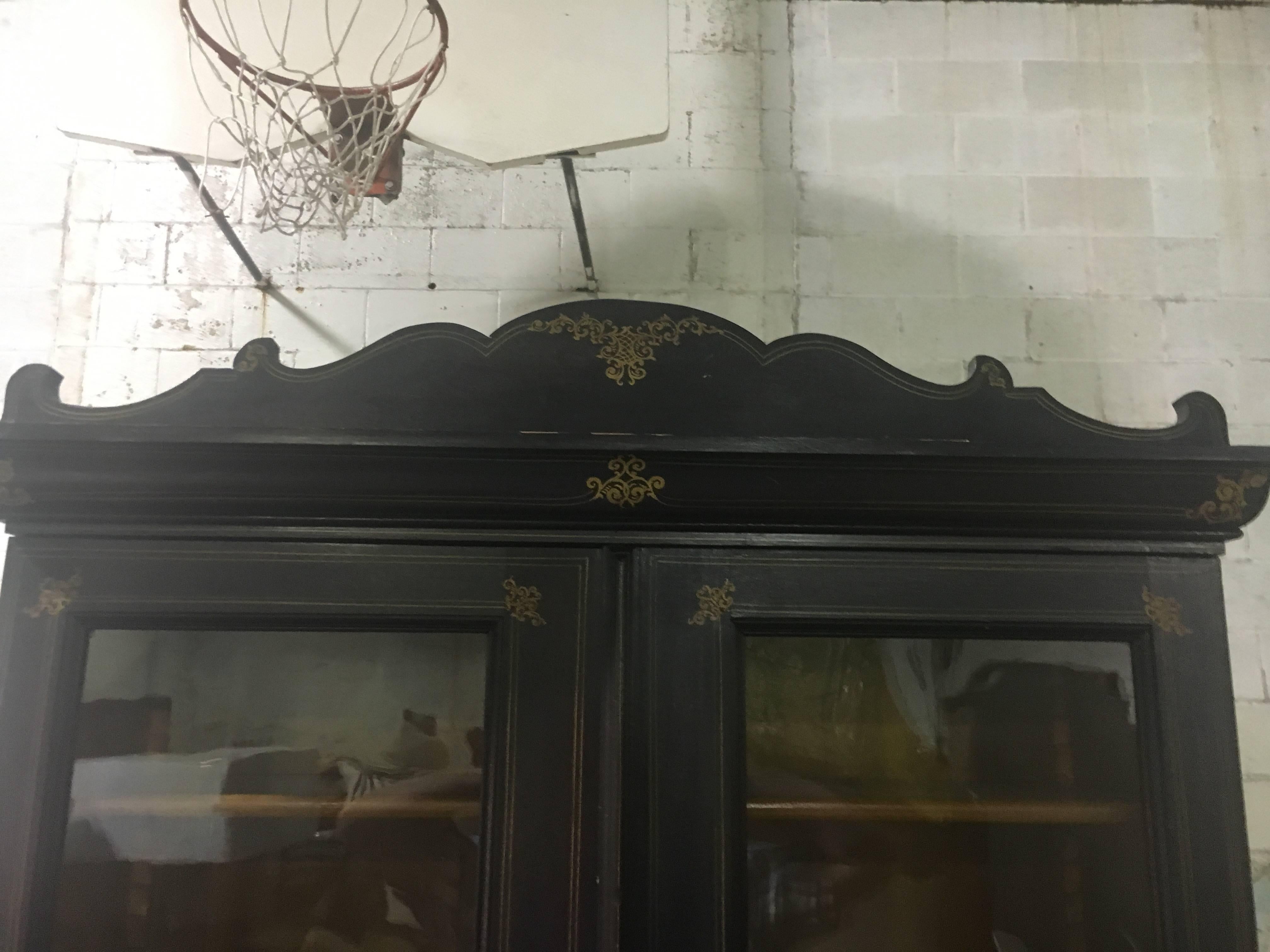 North American American 19th Century Cupboard with Original Paint
