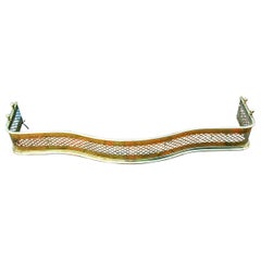 American 19th Century Five Foot Serpentine Brass Pierced Fender