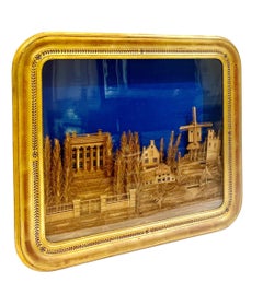 American 19th Century  Folk Art Framed East Hampton Diorama