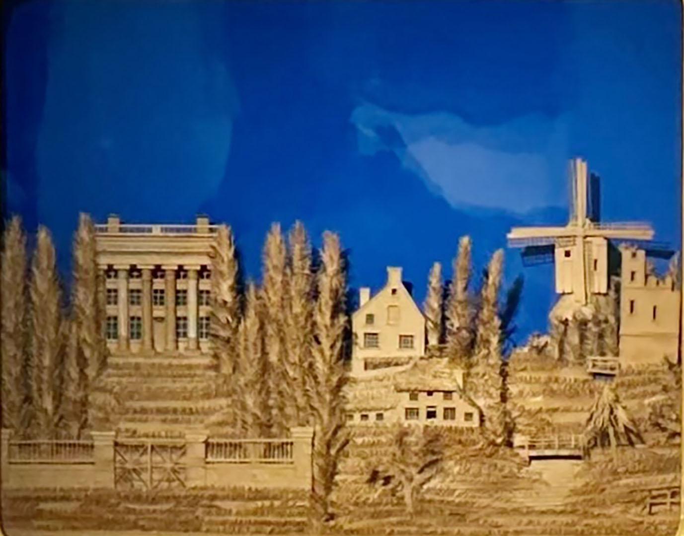 American 19th Century  Folk Art Framed East Hampton Diorama In Good Condition For Sale In Tampa, FL