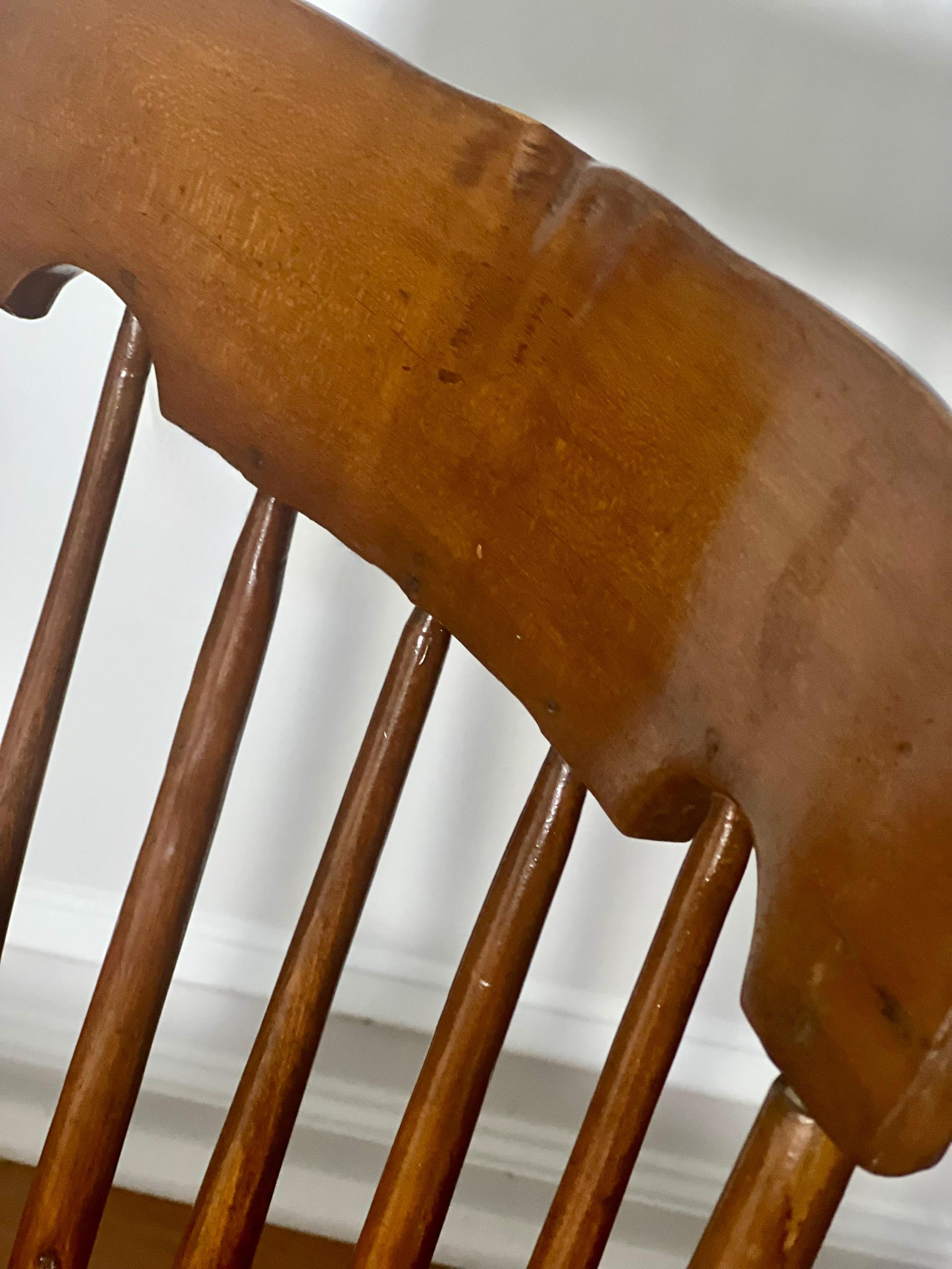 American 19th Century Handcrafted Child's Boston Rocker For Sale 7
