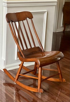 American 19th Century Handcrafted Child's Boston Rocker
