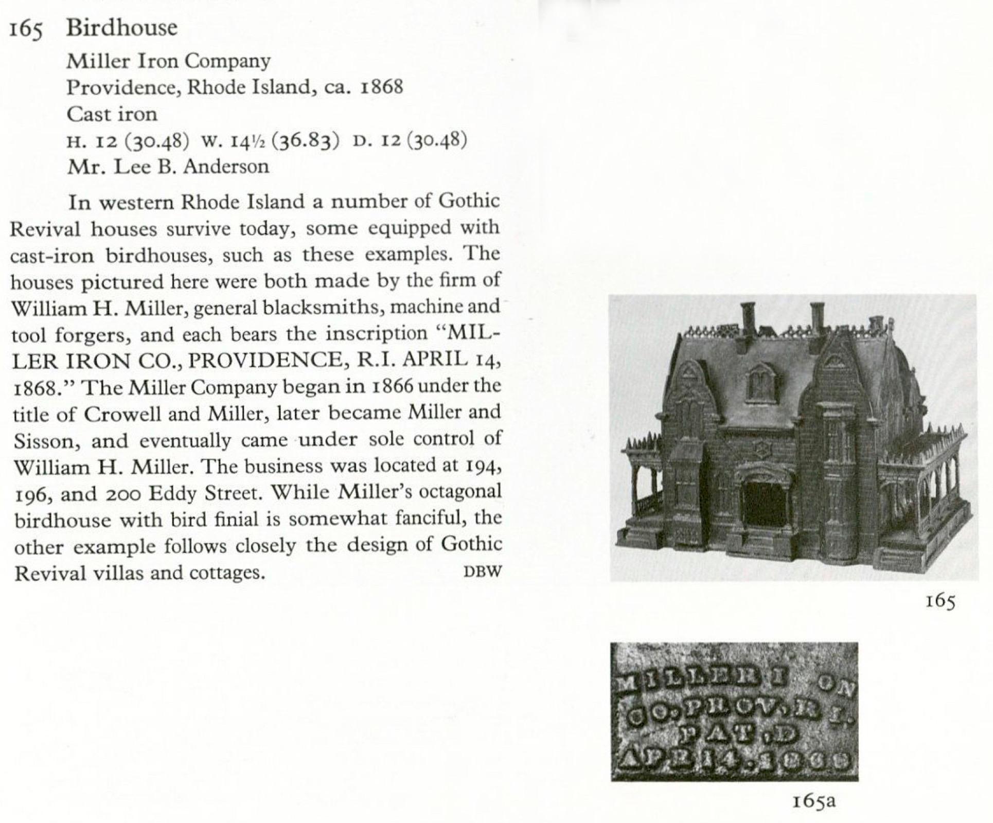 American 19th Century Neo-Gothic Birdhouse (Mittleres 19. Jahrhundert)