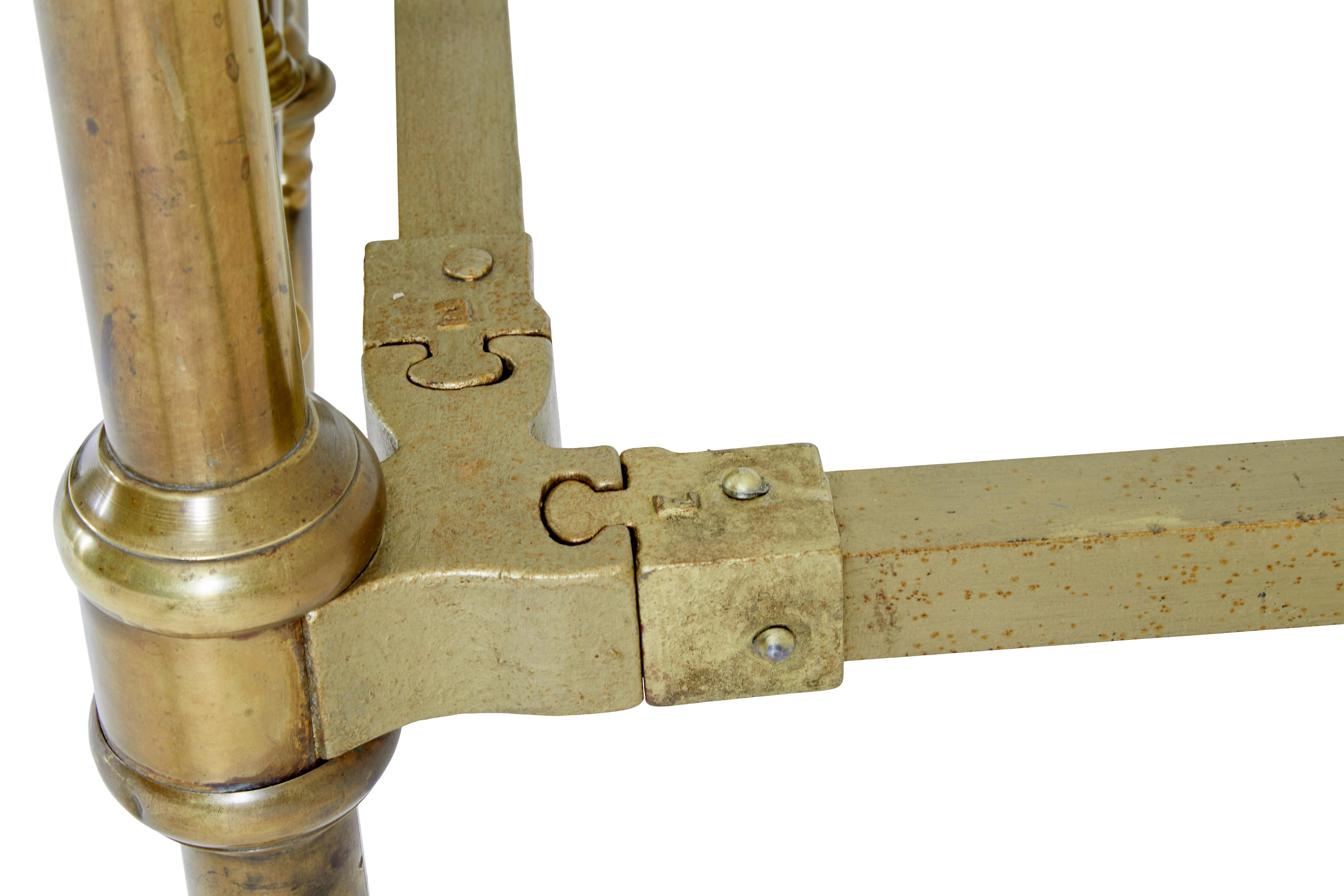 American 19th century ornate brass double bed 5