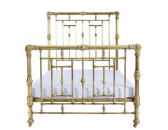 American 19th century ornate brass double bed