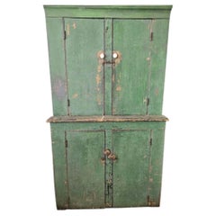 American 19th Century Step-back Cupboard