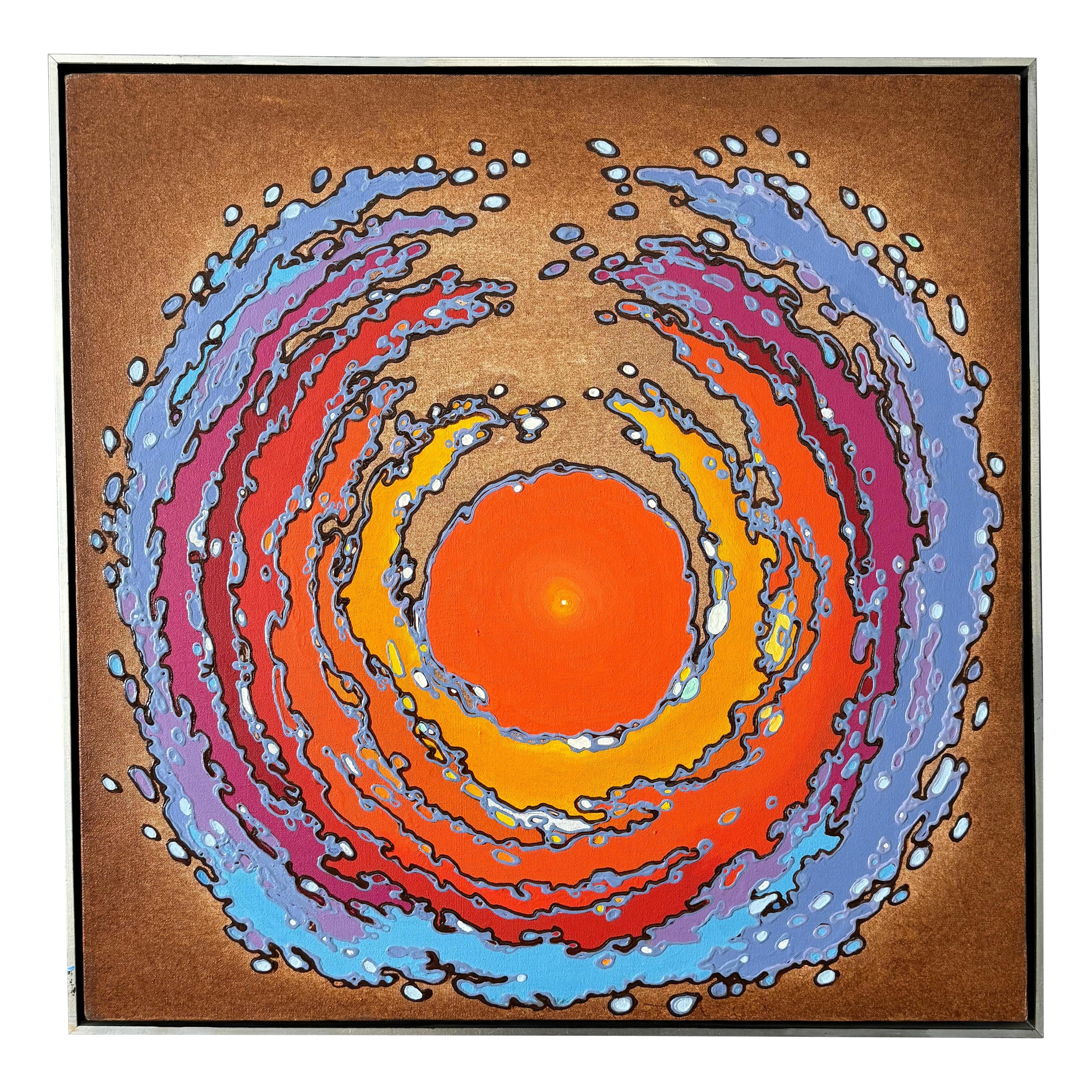 20e siècle, formes abstraites, huile sur toile signée Sheffleman au verso