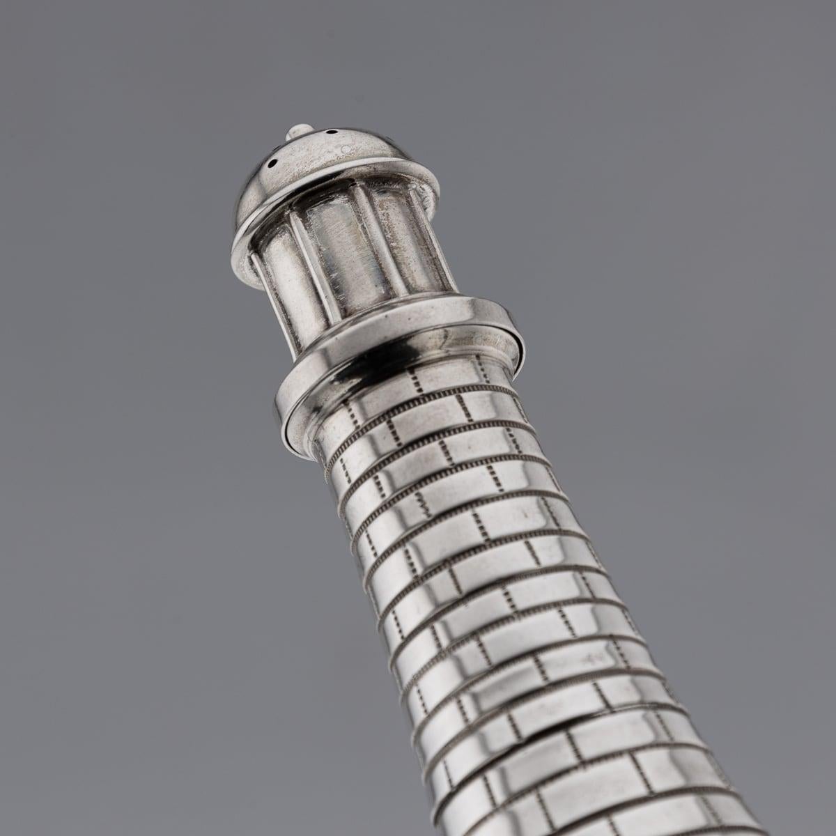 Pareja De Sales De Faro De Plata Maciza Estadounidenses Del Siglo XX, Gorham c.1900 en venta 4