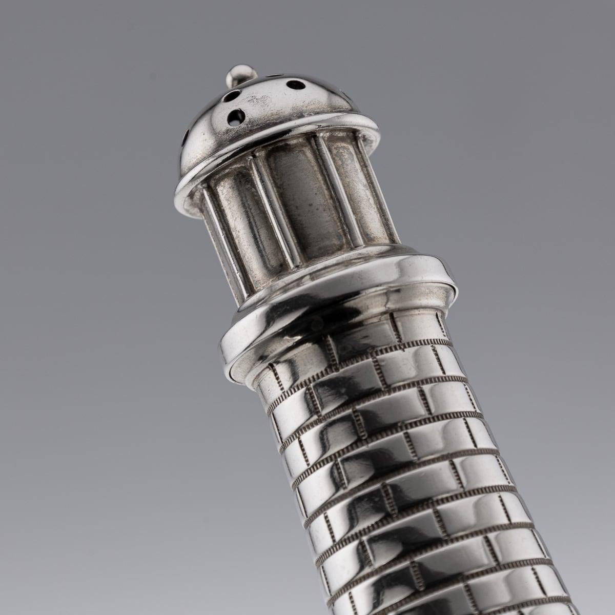 Pareja De Sales De Faro De Plata Maciza Estadounidenses Del Siglo XX, Gorham c.1900 en venta 9
