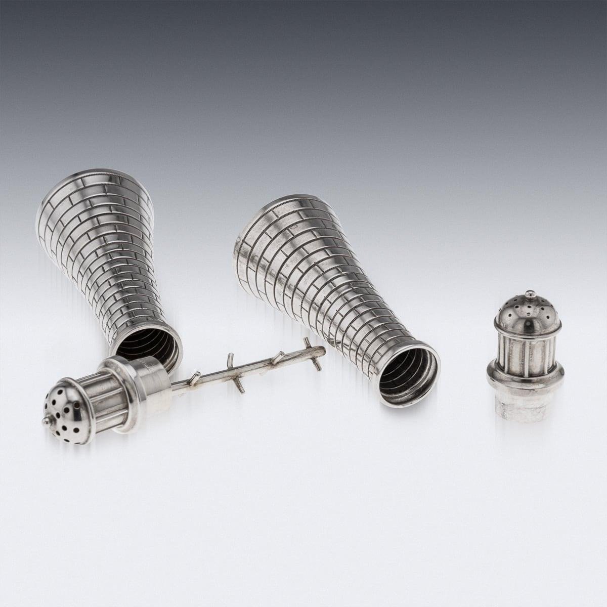 Pareja De Sales De Faro De Plata Maciza Estadounidenses Del Siglo XX, Gorham c.1900 en venta 1