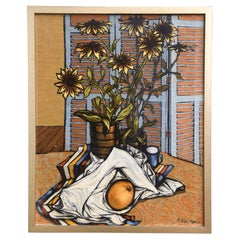 American 20th Century Surrealist Oil on Canvas, Robert Springfels, 1968