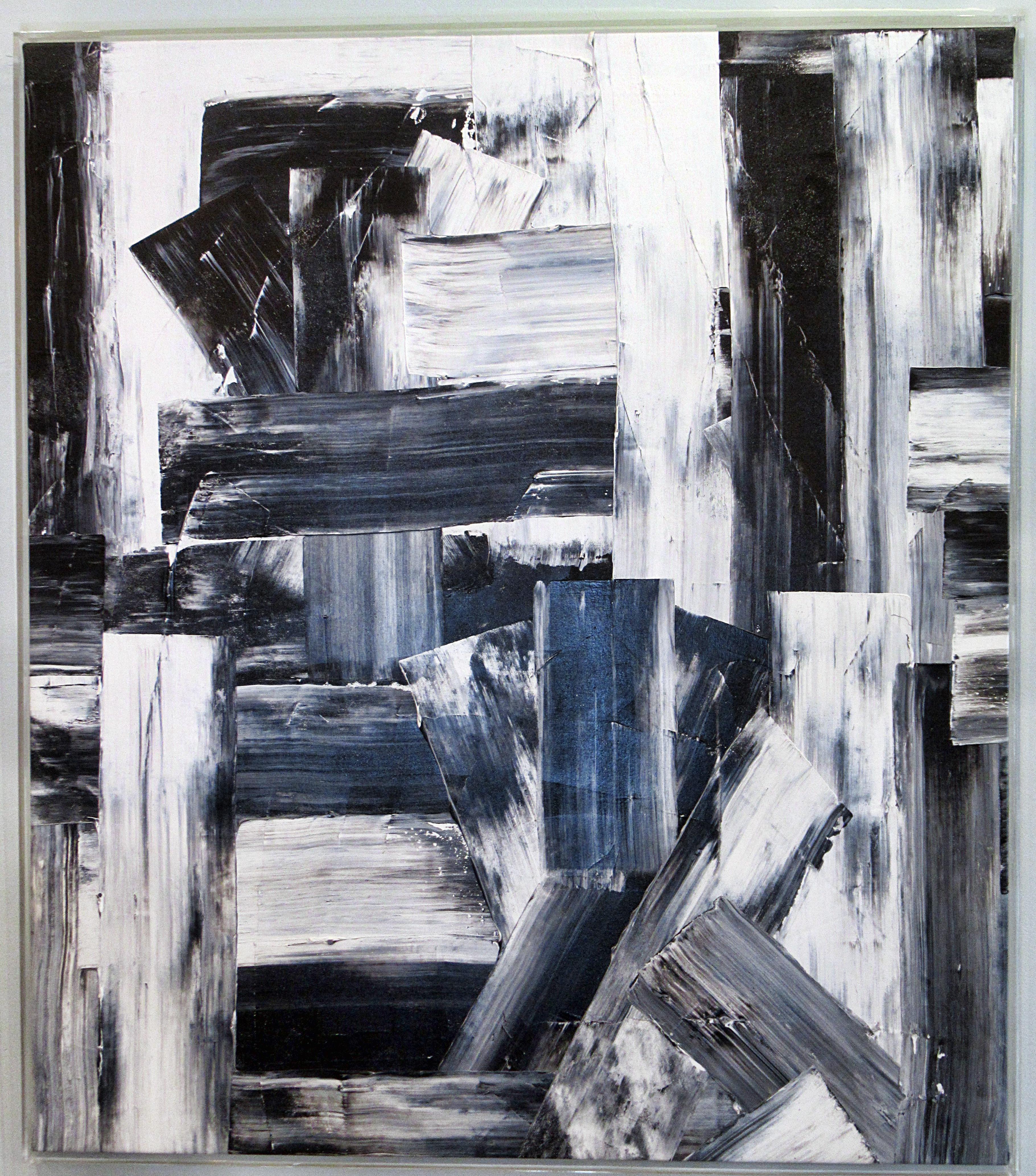 Renato Freitas original oil on canvas, 2015, black and white 3.