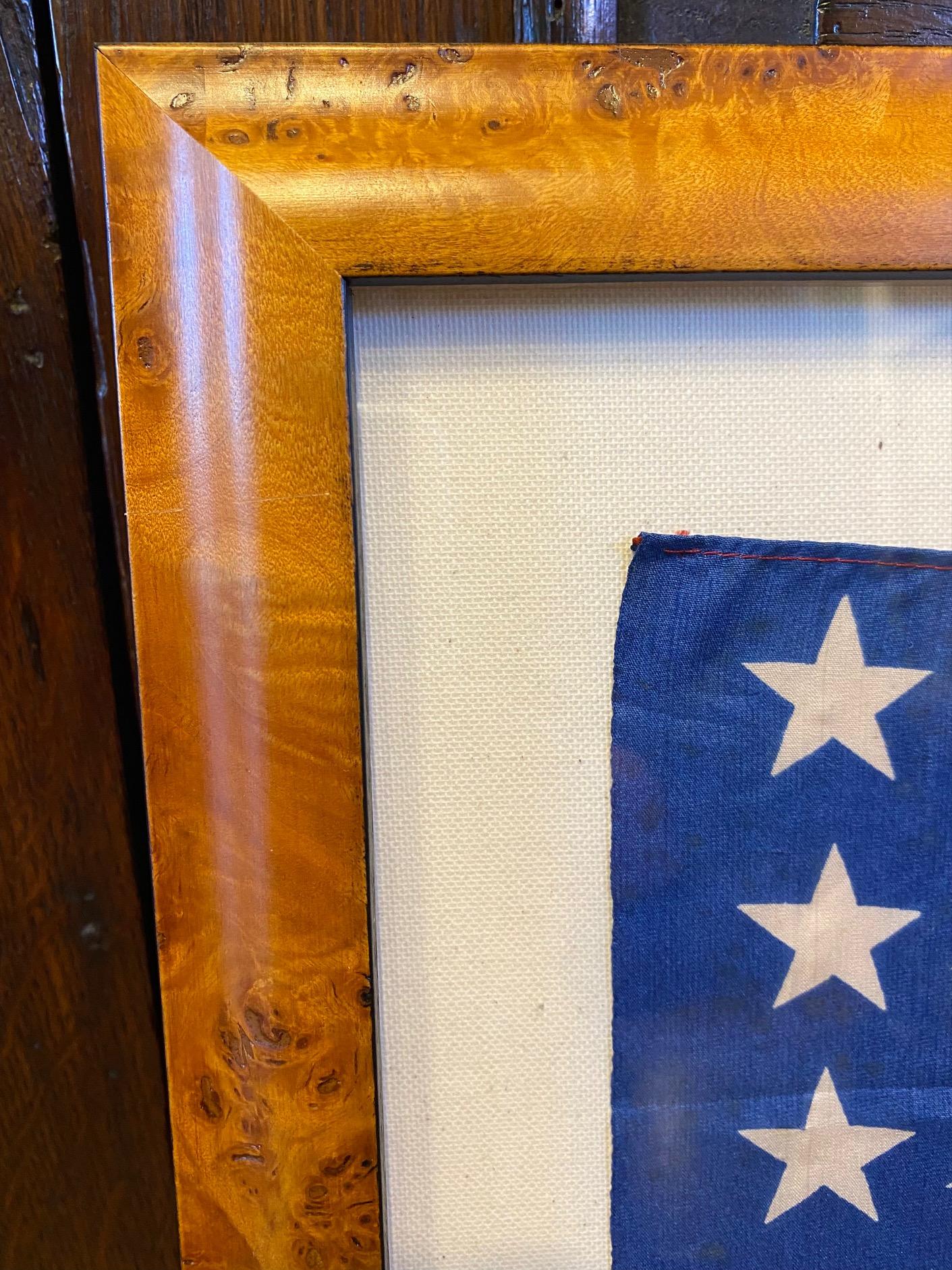 Antique American 39 Star Flag, circa 1889, a period silk made in the 