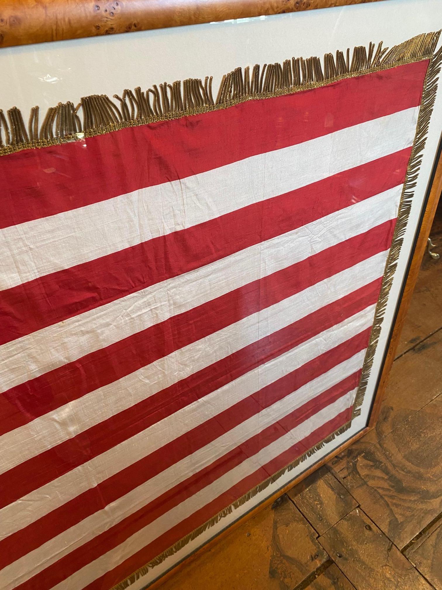 Large American 45 Star Flag with Gilt Metallic Fringe, circa 1896 1