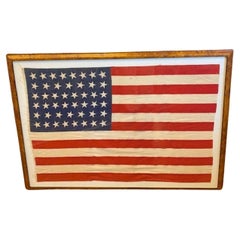 Used American 46 Star Muslin Flag, circa 1908