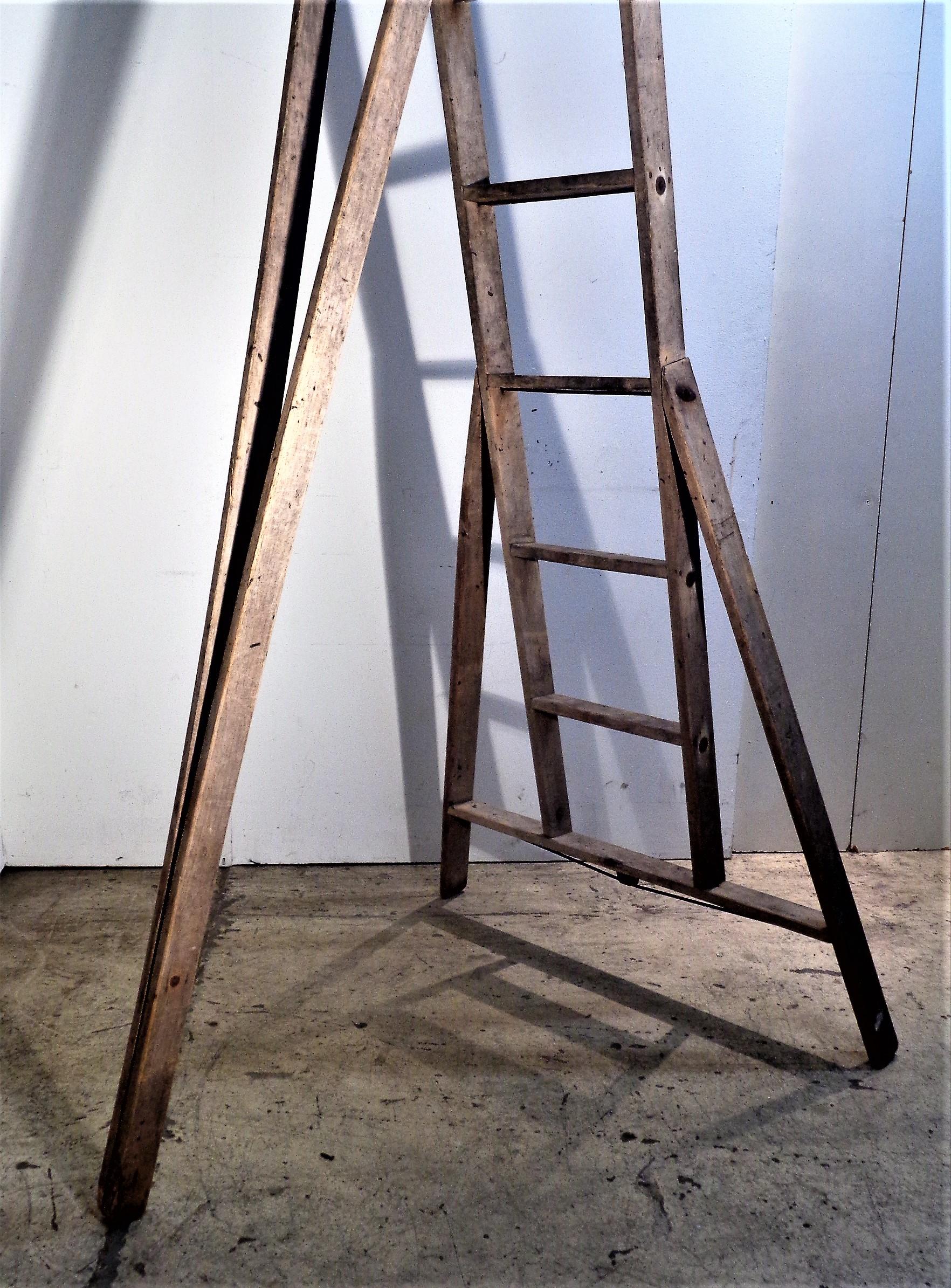 American A-Frame Orchard Ladder, 1940's For Sale 1