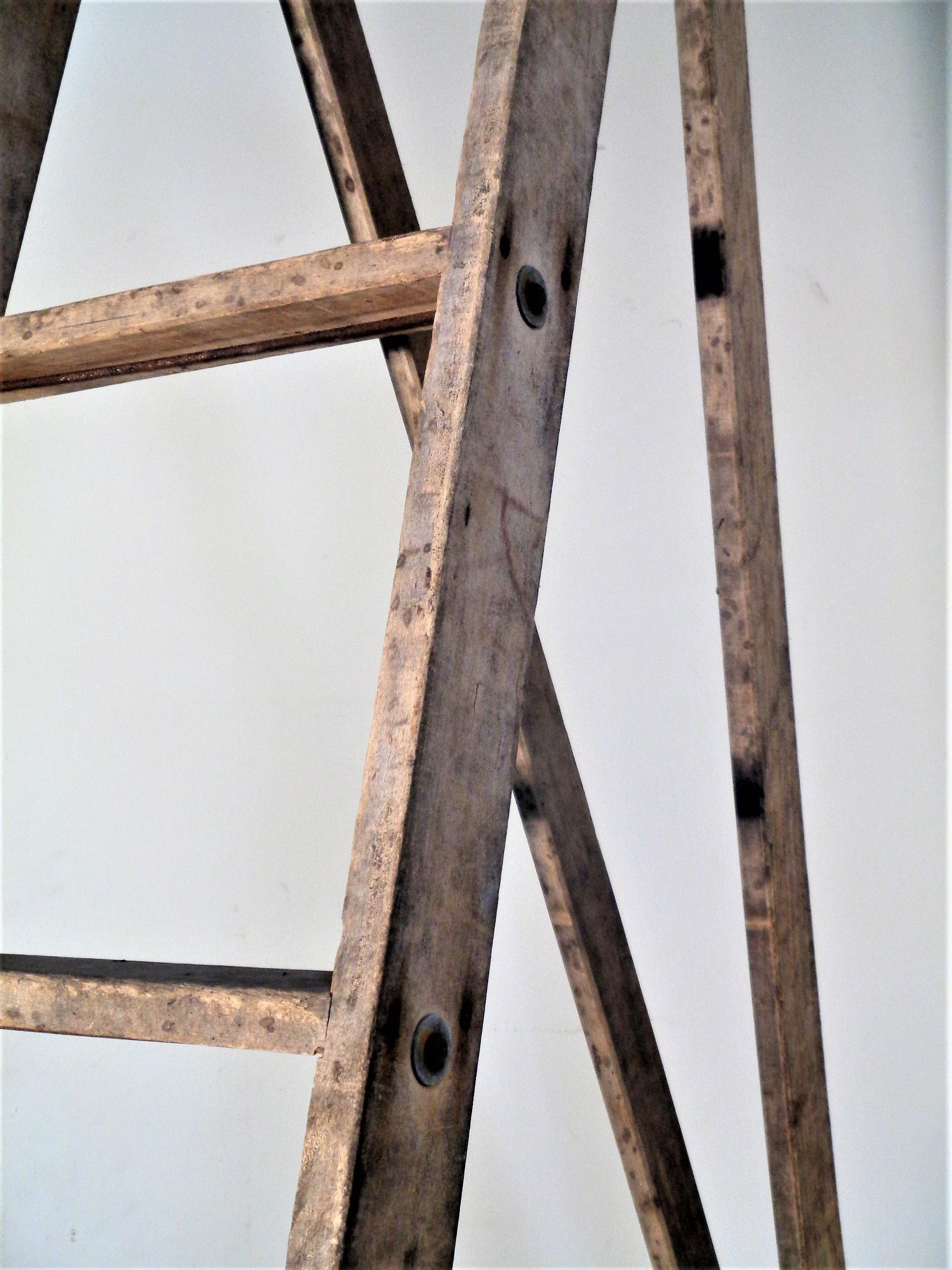 wooden a frame ladder