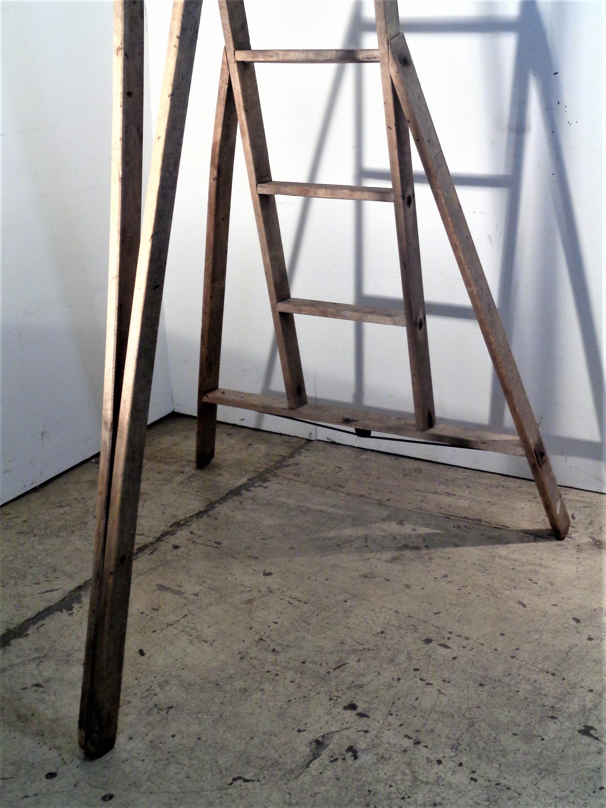 Metal American A-Frame Orchard Ladder, 1940's For Sale