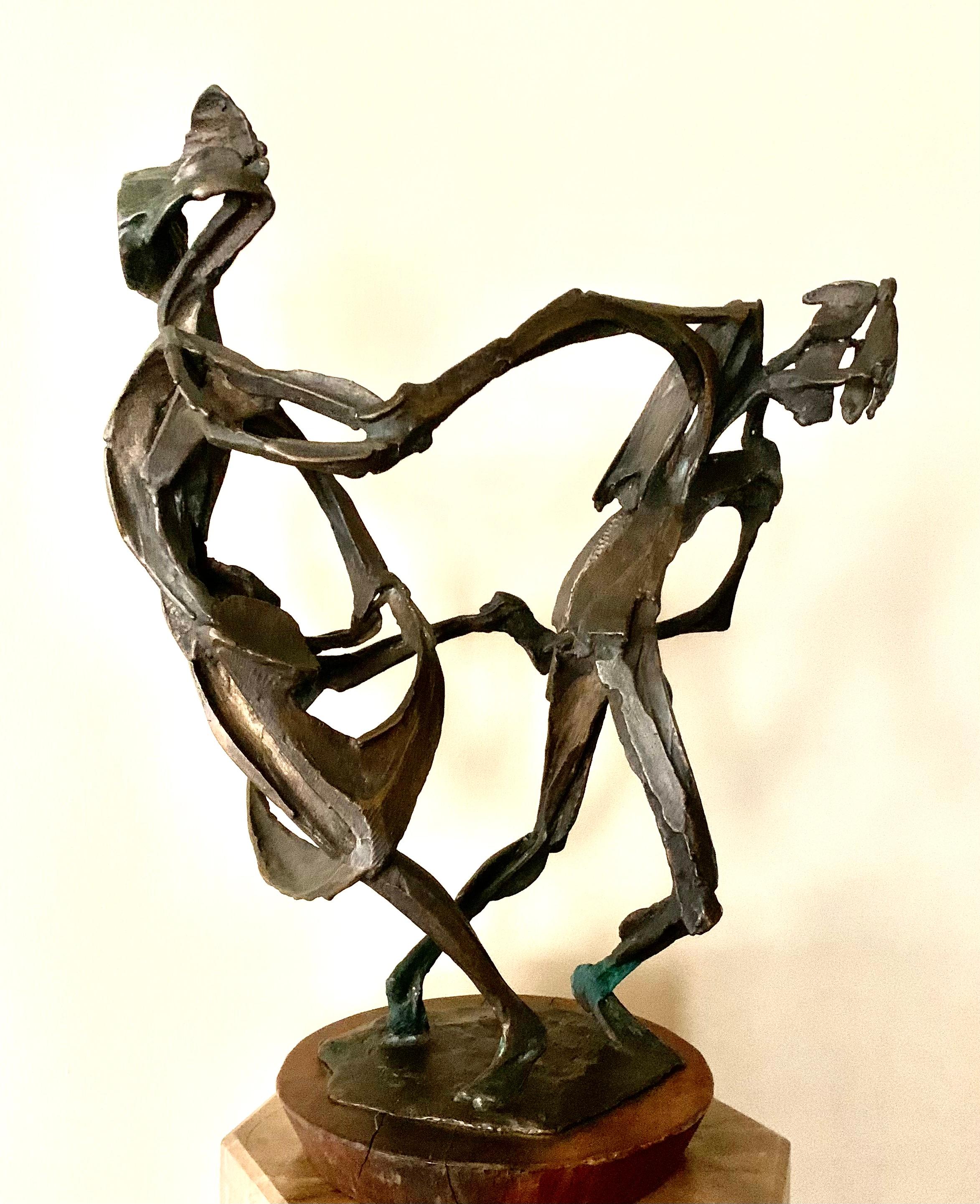 Mid-Century Modern Sculpture de danseuse expressionniste abstraite américaine en bronze, Robert Cook, 1963 en vente
